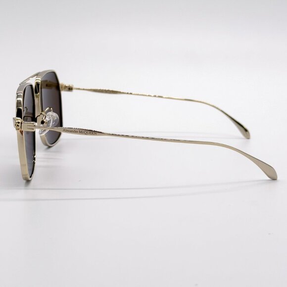 NEW ALEXANDER MCQUEEN AM0372S 002 PILOT GOLD SUNGLASSES ALEXANDER MCQUEEN - Picture 9 of 13